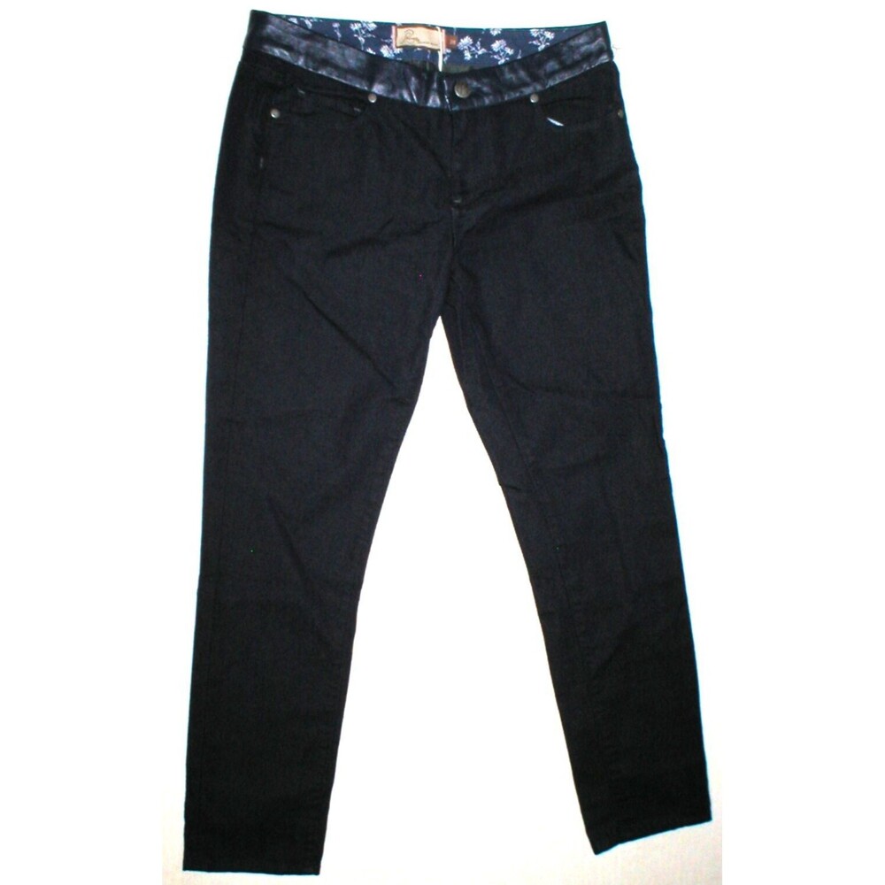 NWT $229 Womens Paige Premium Hancock Eclipse Dark Leather Waist 28 New Jeans